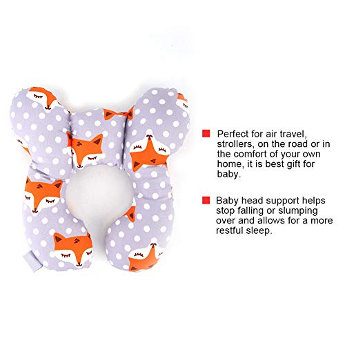 QWERT Baby Head Support Pillow, Newborn Infant Head & Neck Cushion Perfect for Car Seats and Strollers, Comfortable Kids Travel Pillow, Perfect for Boy or Girl | The Storepaperoomates Retail Market - Fast Affordable Shopping