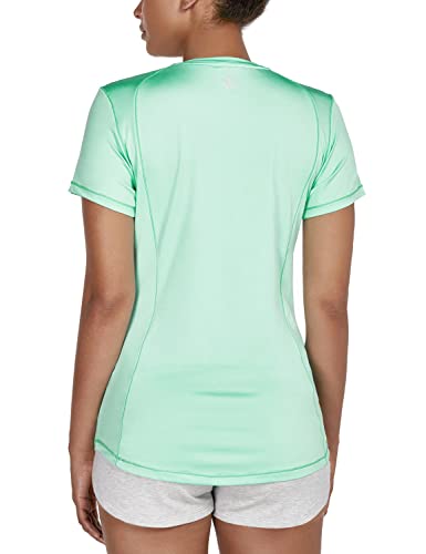 BALEAF Women’s Athletic Shirt Workout Top Running Yoga Lightweight Quick Dry Short-Sleeved Crewneck Tee Aqua L | The Storepaperoomates Retail Market - Fast Affordable Shopping