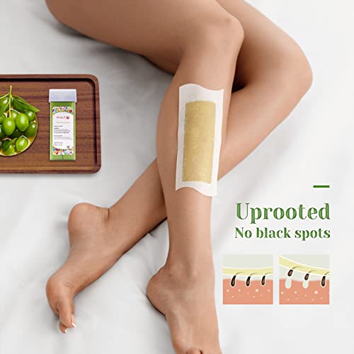 PINKZIO Olive Roll On Wax, Hair Removal Wax Cartridge, Body Waxing, 3.52 Oz | The Storepaperoomates Retail Market - Fast Affordable Shopping