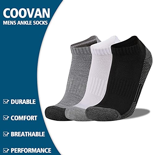 COOVAN 10 Pack Mens Ankle Low Cut Socks Athletic Cushion Casual Socks | The Storepaperoomates Retail Market - Fast Affordable Shopping