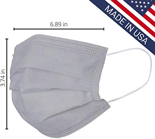 Made in USA – CHTUS Disposable Face Masks – 50 PCS – 3-Ply Breathable & Comfortable Safety Mask (Grey) | The Storepaperoomates Retail Market - Fast Affordable Shopping