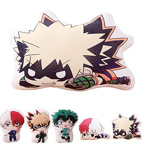 Anime MHA Plush Toy Doll -Anime Hero Figure Pillow Toy Novelty Cartoon Image Throw Pillow Bed Couch Creative Toy Gifts Teens Girls Kids