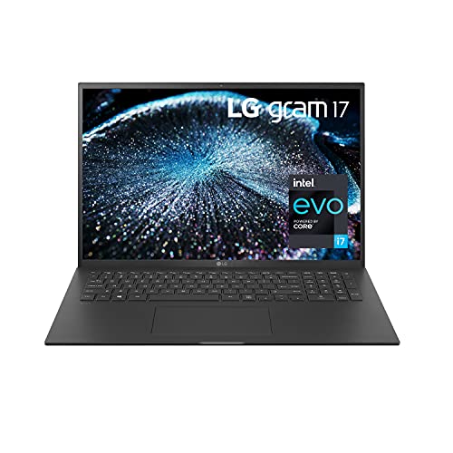 LG Gram 17Z90P Laptop 17″ IPS Ultra-Lightweight, (2560 x 1600), Intel Evo 11th gen Core i7 , 16GB RAM, 2TB SSD, Upgradeable Windows 10 Home, Alexa Built-in, 2X USB-C, HDMI, USB-A – Black