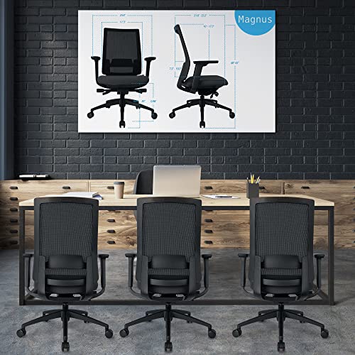 Magnus Now Tudu Ergonomic Office Chair – High Back, Adjustable Height, Lumbar Support, Arm Rest – Breathable Mesh Rolling Desk Chair – Computer Chair, Executive Swivel Chair (Black) | The Storepaperoomates Retail Market - Fast Affordable Shopping