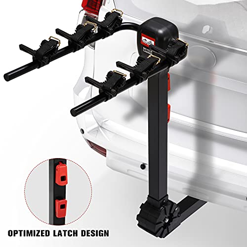 SAN HIMA 3-Bike Bicycle Hitch Mount Carrier Rack – Bicycle Carrier Racks Adjustable Cradles for 2 inch Hitch, 120 lbs/Bike Heavy Weight Capacity | The Storepaperoomates Retail Market - Fast Affordable Shopping