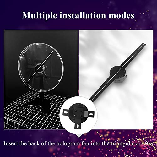 Hologram Fan, Faryuan 3D Holographic Display Air Fan Video Projector,Promotional Player Machine,224 Led 16.5inch Diameter Advertising Led Fan 3D Hologram Projector | The Storepaperoomates Retail Market - Fast Affordable Shopping