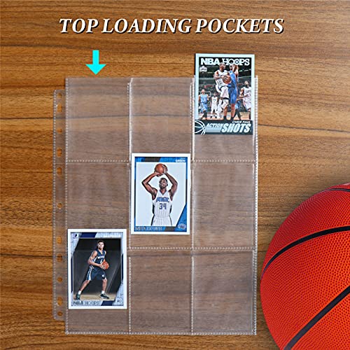 Double-Sided 576 Pockets Trading Card Sleeves Pages – Baseball Card Sleeves Fit 3 Ring Binder, 9 Pocket Page Protector for Standard Size Cards, Sport Cards, Game Cards, Business Cards 32 Pack | The Storepaperoomates Retail Market - Fast Affordable Shopping
