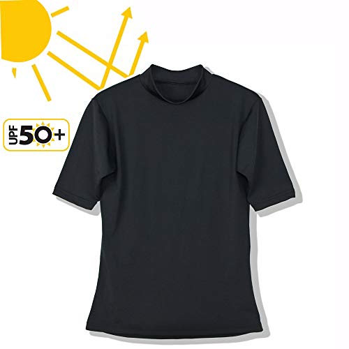 Leshang Quick Dry UPF50+ Rash Guard Swim Surf Shirts tee for Surfing Swimming Boating Beach (Black, XL) | The Storepaperoomates Retail Market - Fast Affordable Shopping