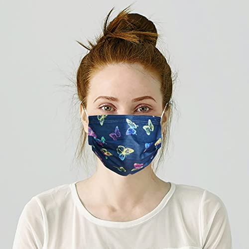 50 Pack 3-Ply Lace Butterfly Print Individually Wrapped Disposable Face Masks, Non-woven Breathable Face Masks, for Daily Protection Air Pollution, Dust-proof | The Storepaperoomates Retail Market - Fast Affordable Shopping