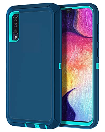 I-HONVA for Samsung Galaxy A50 Case, Galaxy A50S Case Shockproof 3 in 1 Full Body Protection [Without Screen Protection] Rugged Heavy Duty Durable Cover Case for Samsung Galaxy A50/A50S, Turquoise | The Storepaperoomates Retail Market - Fast Affordable Shopping
