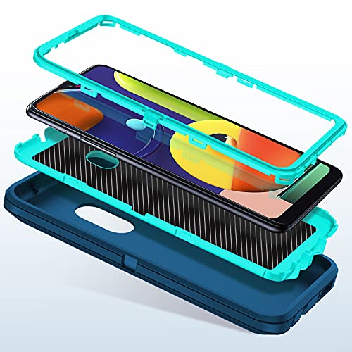 I-HONVA for Samsung Galaxy A50 Case, Galaxy A50S Case Shockproof 3 in 1 Full Body Protection [Without Screen Protection] Rugged Heavy Duty Durable Cover Case for Samsung Galaxy A50/A50S, Turquoise | The Storepaperoomates Retail Market - Fast Affordable Shopping