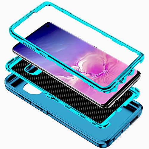 Regsun for Galaxy S10 Case,Shockproof 3-Layer Full Body Protection [Without Screen Protector] Rugged Heavy Duty High Impact Hard Cover Case for Samsung Galaxy S10,Turquoise | The Storepaperoomates Retail Market - Fast Affordable Shopping