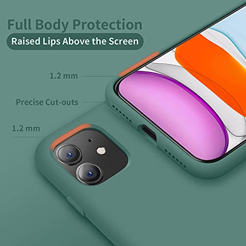 Cordking iPhone 11 Case, Silicone Ultra Slim Shockproof Phone Case with [Soft Anti-Scratch Microfiber Lining], 6.1 inch, Midnight Green | The Storepaperoomates Retail Market - Fast Affordable Shopping