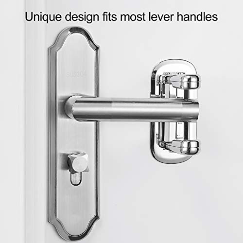 BBTKCARE Door Lever Lock | Easy DIY Installation–Widely Compatible with Standard Door Handles– 2 Pack | The Storepaperoomates Retail Market - Fast Affordable Shopping