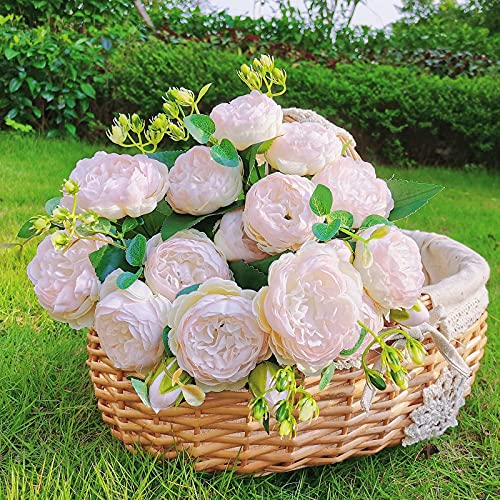 BOMJJOR 3 Pack Peonies Artificial Flowers Silk Peony Arrangement Bouquet for Wedding Centerpiece Garden Party Home Decor Vlog Fake Peonies Pink | The Storepaperoomates Retail Market - Fast Affordable Shopping