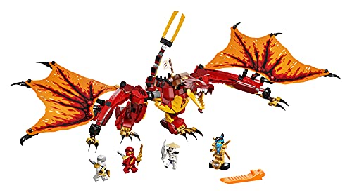 LEGO NINJAGO Legacy Fire Dragon Attack 71753 Ninja Playset Building Kit, Featuring a Flying Dragon Toy; New 2021 (563 Pieces) | The Storepaperoomates Retail Market - Fast Affordable Shopping