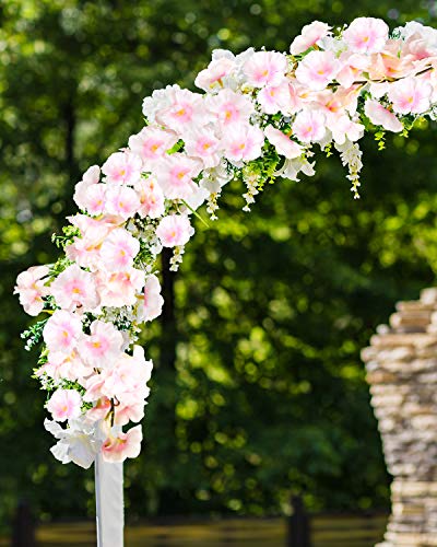 Omldggr 2 Pack Artificial Cherry Blossom Flowers Garland Hanging Vine Garland Flower Garland for Wedding Wreath Wedding Arches for Home Garden Party Outdoor Decor(Pink) | The Storepaperoomates Retail Market - Fast Affordable Shopping