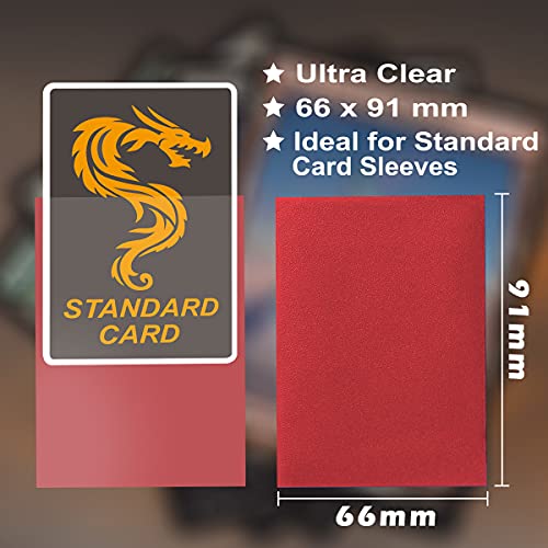 100Ps Clear Card Sleeves for Trading Cards,Top Loader Fit for MTG and Yugioh Cards,Baseball,Football,Sport Cards(Red) | The Storepaperoomates Retail Market - Fast Affordable Shopping