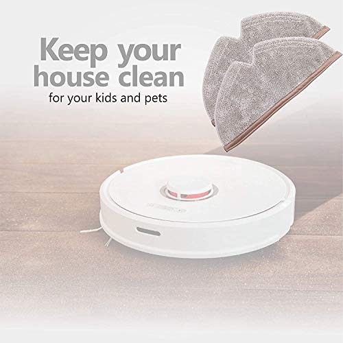 KEEPOW 8 Pcs Microfiber Mop Cloth Compatible with Roborock S5, S5 Max, S6, S6 MaxV, E4, S6 Pure, E35, E2 Robot Vacuum Cleaner | The Storepaperoomates Retail Market - Fast Affordable Shopping