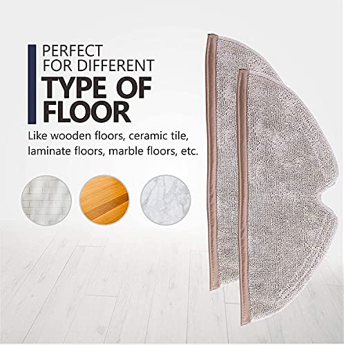 KEEPOW 8 Pcs Microfiber Mop Cloth Compatible with Roborock S5, S5 Max, S6, S6 MaxV, E4, S6 Pure, E35, E2 Robot Vacuum Cleaner | The Storepaperoomates Retail Market - Fast Affordable Shopping