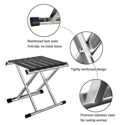 Folding Camping Stool – Outdoor Portable Chairs Lightweight and Compact, Small Collapsible Stool Seat for Fishing Hiking and Walking | The Storepaperoomates Retail Market - Fast Affordable Shopping
