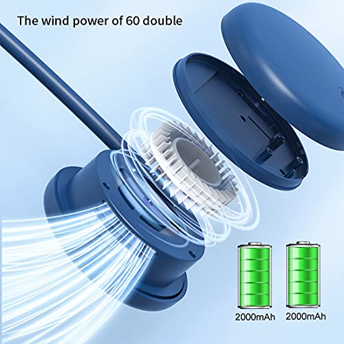 Xdronray Portable Neck Fan, Hands Free Bladeless Fan, 2000 mAh Battery Operated Wearable Personal Fan, Leafless, Rechargeable, Headphone Design, USB Powered Desk Fan,3 Speeds (Blue) | The Storepaperoomates Retail Market - Fast Affordable Shopping