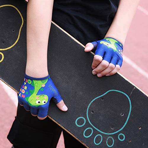 Roaming Kids Gloves for Age2-10, Great for Boys Girls Outdoor Sports,Biking,Cycling, Riding, Netball,Climbing, Monkey Bar,Scooter… (XXS (Around a Palm: 5.6″), Dinosar) | The Storepaperoomates Retail Market - Fast Affordable Shopping