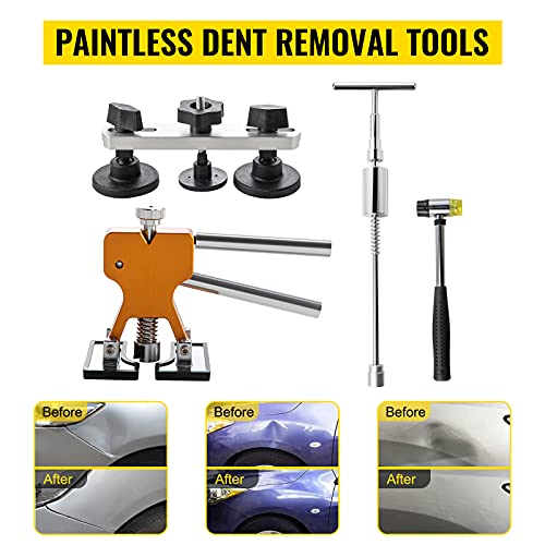 VEVOR Dent Removal Tool, 60 Pcs Paintless Dent Repair Tools, Puller and Lifter Dent Repair Kit, Glue Puller Tabs Dent Puller Kit for Auto Dent Removal, Minor Dents, Door Dings and Hail Damage | The Storepaperoomates Retail Market - Fast Affordable Shopping