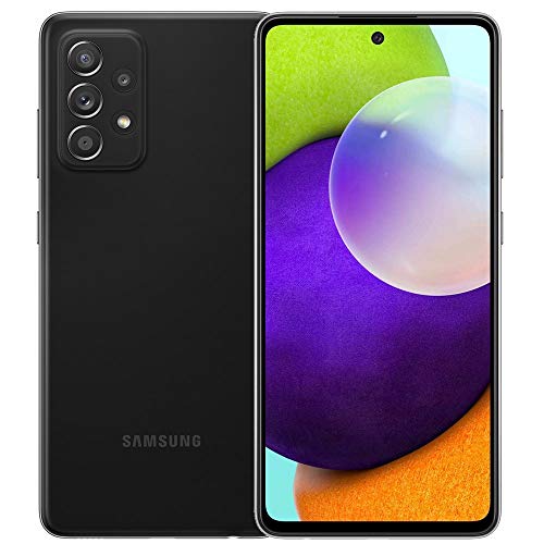Samsung Galaxy A52 (128GB, 6GB) 6.5″ Super AMOLED 90Hz Display, 64MP Quad Camera, All Day Battery, Dual SIM GSM Unlocked (US + Global) 4G Volte A325M/DS (Fast Car Charger Bundle, Awesome Black)
