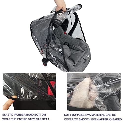 Baby Car Seat Rain Cover Universal Weather Shield Waterproof,Easy Access Zipper,Side Ventilation,EVA Material,Newborn Infant Child Travel Accessories | The Storepaperoomates Retail Market - Fast Affordable Shopping