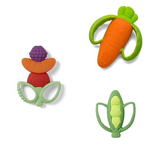 Infantino Teether Set – Lil’ Nibble Teethers Fruit Kabob – Lil’ Nibble Teethers Carrot – Lil’ Nibble Teethers Pea Pod – 3 Teethers | The Storepaperoomates Retail Market - Fast Affordable Shopping