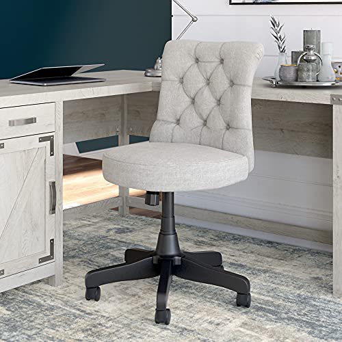 Bush Furniture Cottage Grove Mid Back Tufted Office Chair, Light Gray | The Storepaperoomates Retail Market - Fast Affordable Shopping