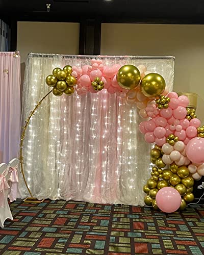 LANGXUN Large Size Gold Metal Circle Balloon Arch Kit Decoration, for Birthday Decoration, Wedding Decoration, Graduation Decorations and Event Party Supplies, Baby Shower Photo Background Decoration | The Storepaperoomates Retail Market - Fast Affordable Shopping