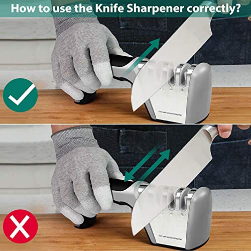Ychengcom 4 In 1 Knife Sharpener, Four-Level Professional Sharpening Tool Chef Sharpener Quick Repair Non-Slip Base Helps to Polish Blade Scissors Ceramic Knife Steel Knife | The Storepaperoomates Retail Market - Fast Affordable Shopping