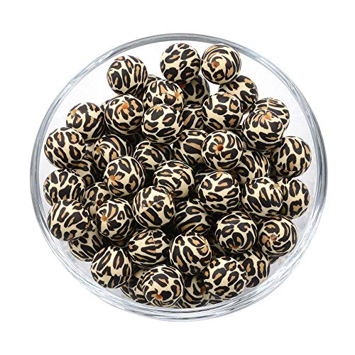 15 mm Leopard Silicone Beads 30pc Bpa Free Loosing Chewable Beads for DIY Nursing Necklace Bracelet Jewelry Baby Toys to Relieving Gum Pain(Brown Leopard) | The Storepaperoomates Retail Market - Fast Affordable Shopping