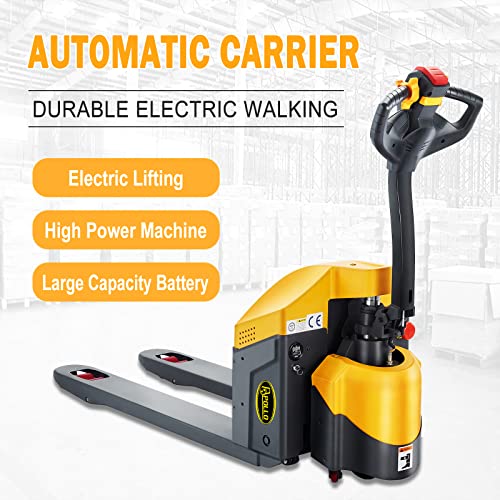 Apollo Full Electric Pallet Jack Heavy Duty Mini Walkie Pallet Truck for Narrow Scene 3300lbs Capacity 48″ x 27″ Fork | The Storepaperoomates Retail Market - Fast Affordable Shopping