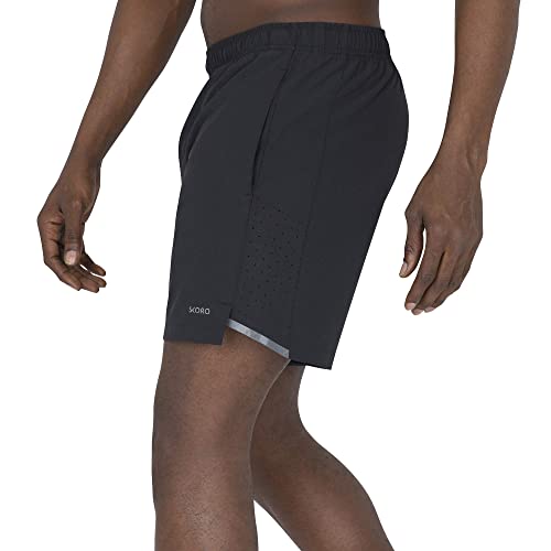 Skora Mens Shorts-Inseam Options Lined and Unlined (Black 7″, Medium) | The Storepaperoomates Retail Market - Fast Affordable Shopping