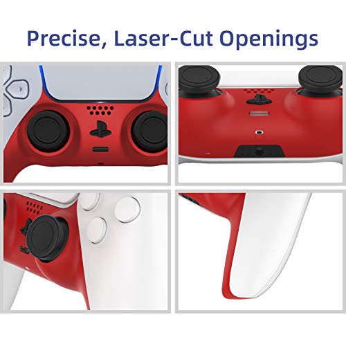 NexiGo PS5 Controller Faceplate with Thumb Grips, Replacement Shell Decoration Accessories, Grip Decorative Strip for Sony Playstation 5 DualSense Controller, Red | The Storepaperoomates Retail Market - Fast Affordable Shopping