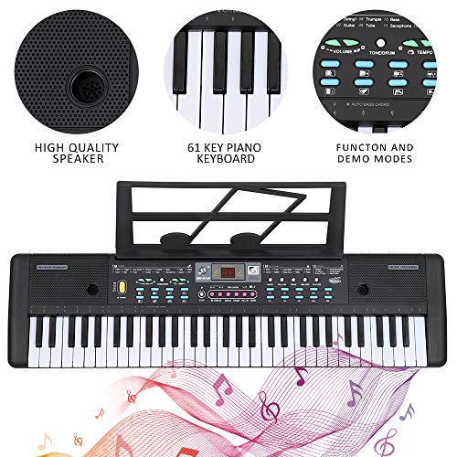 Liheya 61 Key Portable Keyboard, Digital Keyboard Piano with Dual Power Supply, Electronic Organ Built in Speakers, Microphone, Recording Kids Learning Electric Toy for Children, 29.9 Inch X 7.9 2.3 | The Storepaperoomates Retail Market - Fast Affordable Shopping