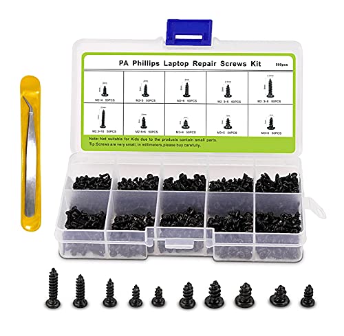 M2 M2.3 M2.6 M3 Multi Purpose Self Tapping Small Screws, Philips Drive Small Screws Suit, Screws Assortment Set,10 Sizes(500 Pcs) | The Storepaperoomates Retail Market - Fast Affordable Shopping