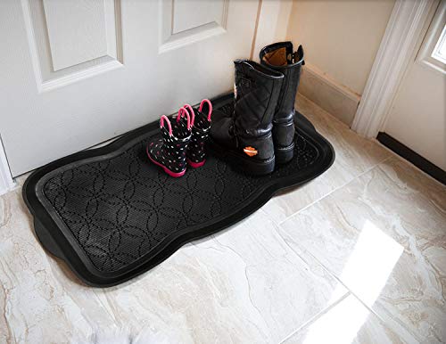 A1 Home Collections A1HC Boot Tray-Water Resistant Rubber Utility Shoe Mat for Indoor and Outdoor Use in All Seasons Multi-Purpose Boot Tray Mat 16″X31″ | The Storepaperoomates Retail Market - Fast Affordable Shopping