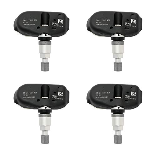 Tire Pressure Sensor 315MHz TPMS 4PCS Replacement for 04-06 Acura MDX 05-08 Acura RL Pilot & More Replaces# 06421-S3V-A04