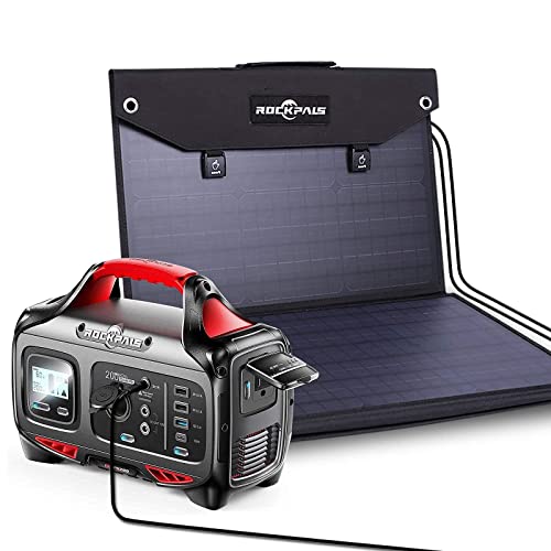 ROCKPALS 200W Portable Power Station with Solar Panel 100W, Solar Generator with Panel Included for Backup Power, Outdoor Adventure and Camping | The Storepaperoomates Retail Market - Fast Affordable Shopping