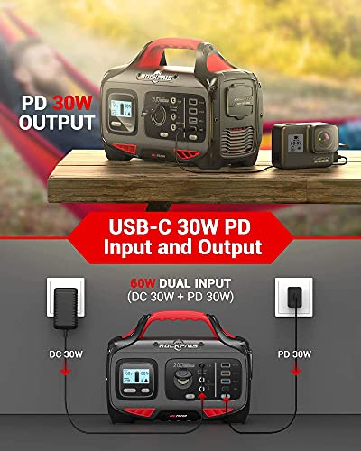 ROCKPALS 200W Portable Power Station with Solar Panel 100W, Solar Generator with Panel Included for Backup Power, Outdoor Adventure and Camping | The Storepaperoomates Retail Market - Fast Affordable Shopping