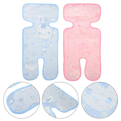 FAVOMOTO 2pcs Baby Stroller Liner Seat Pad Summer Cooling Mat Cushion for Stroller Car Seat High Chair Pushchair Infant Carriage Cushion Washable | The Storepaperoomates Retail Market - Fast Affordable Shopping
