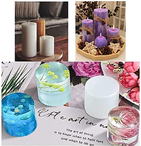 GERUSEA GTian 2 Sizes Cylinder Candle Molds Silicone Mold for Candle Making, Pillar Candles Resin Mould Epoxy Resin Casting Molds DIY Aromatherapy Candles, Wax, Soaps, Polymer Clay | The Storepaperoomates Retail Market - Fast Affordable Shopping