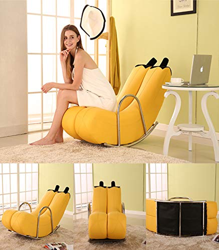 AXHSYZM Rocking Chair – Creative Banana Single Recliner – Lazy Sofa Leisure Sofa Chair Furniture Suitable for Home,Office,Living Room,Yellow | The Storepaperoomates Retail Market - Fast Affordable Shopping