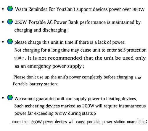 Portable Power Station 350W, Portable AC Outlet Power Bank 80000mAh/296Wh, External Lithium Battery Portable Laptop Charger, Wireless Charging, Pure Sine Wave Power Source for Outdoor Tent Camping | The Storepaperoomates Retail Market - Fast Affordable Shopping