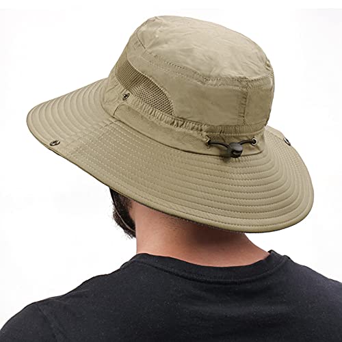Safari Men’s Sun Hats Beach Boonie Hat Wide Brim Fishing Hats Women Summer Outdoors Bucket Caps Beige | The Storepaperoomates Retail Market - Fast Affordable Shopping