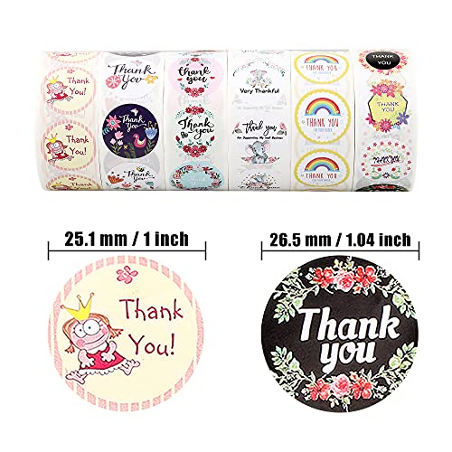 3000Pcs 6 Rolls 1Inch Thank You Stickers Labels Roll, Multiple Designs Round Thank You Kraft Stickers Small Business for Packaging, Envelopes, Gift Wraps, and Crafts(32 Patterns) | The Storepaperoomates Retail Market - Fast Affordable Shopping